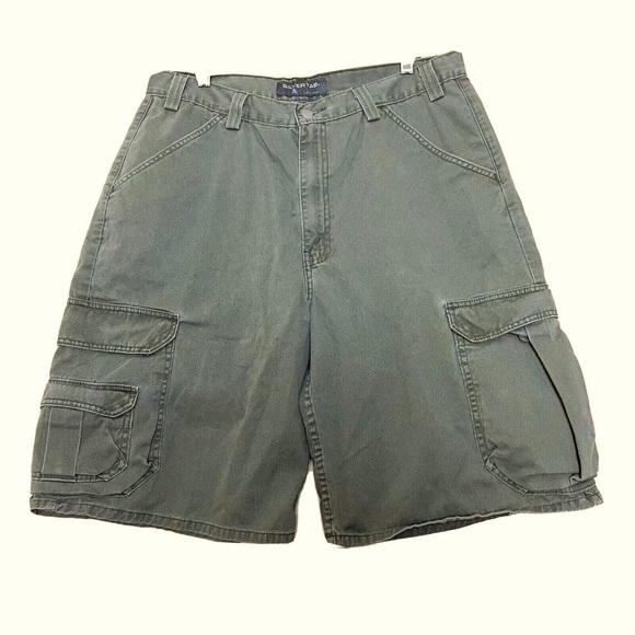 Levi's SilverTab Green Fatigue Utility Cargo Shorts Men’s 34 x 11 Gorpcore Y2K - Picture 1 of 7